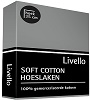 Livello hoeslaken soft cotton grijs