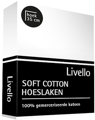 Livello hoeslaken soft cotton wit