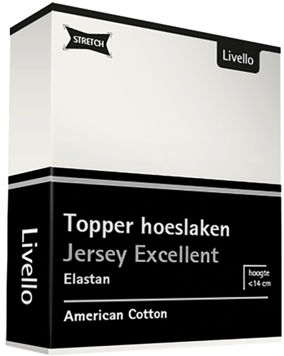 Livello jersey topper hoeslaken Excellent offwhite 