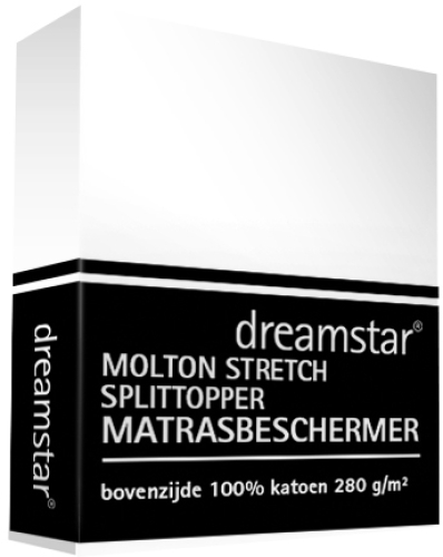 Dreamstar Molton stretch splittopper matrasbeschermer