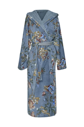 Pip Studio badjas Secret garden blauw 