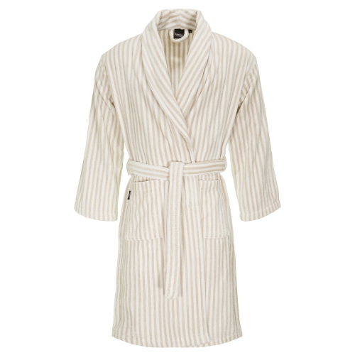 Linolux badjas Fiore stripe beige