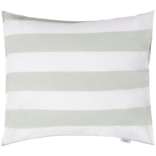 Linolux kussensloop Beach stripe mineral green